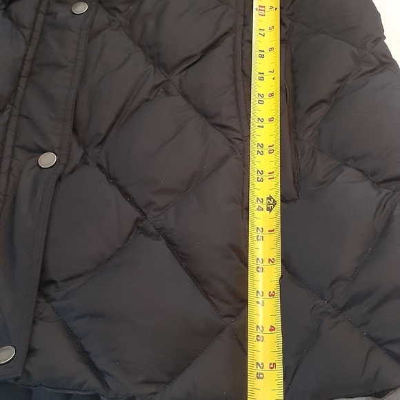 Lands End women's black feather down quilted Puff Parker size large - Picture 7 of 8